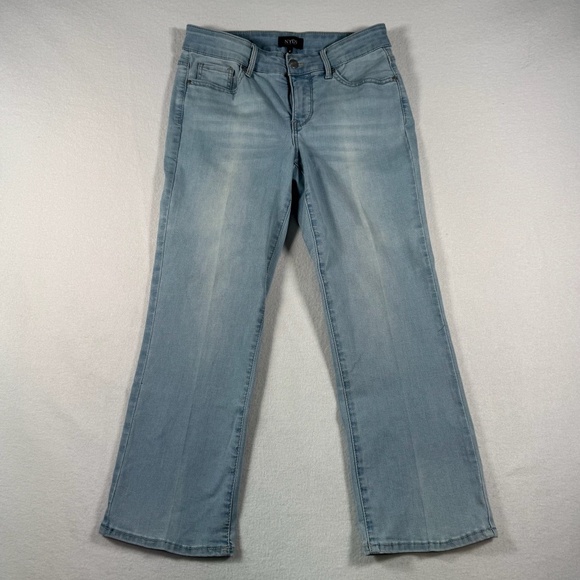 NYDJ Jeans Womens 4 Blue Marilyn Straight Lifttuck Technology Light Wash Stretch - Picture 1 of 13